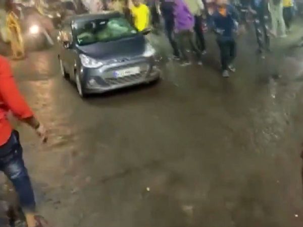 Three injured after car reverses into crowd at high speed in Bhopal