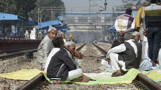 Agitated farmers bring more than 100 trains to standstill in ‘rail roko’ protest