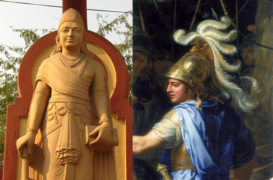Yogis history: Great Chandragupta routed Alexander [but there was no such war]