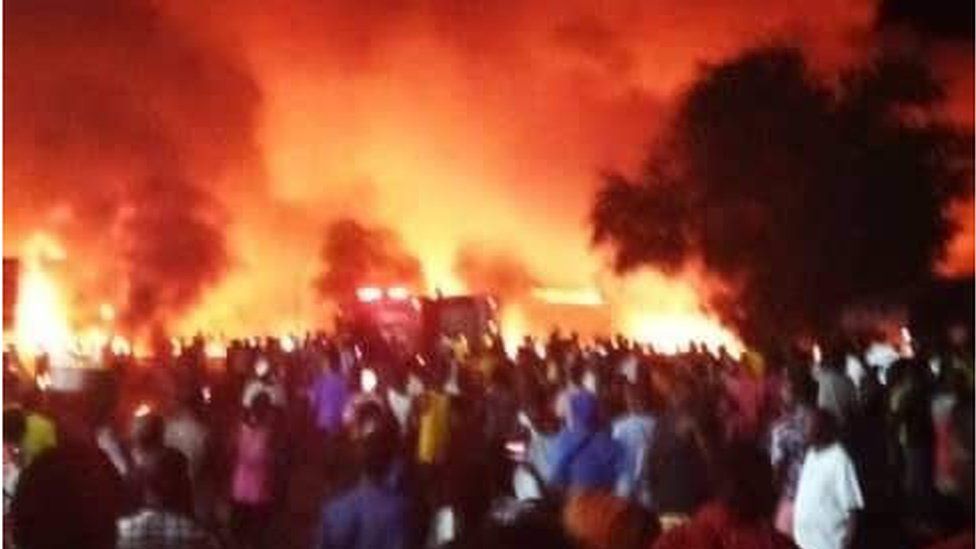 Fuel tanker explosion in Sierra Leone burns to death more than 90 people