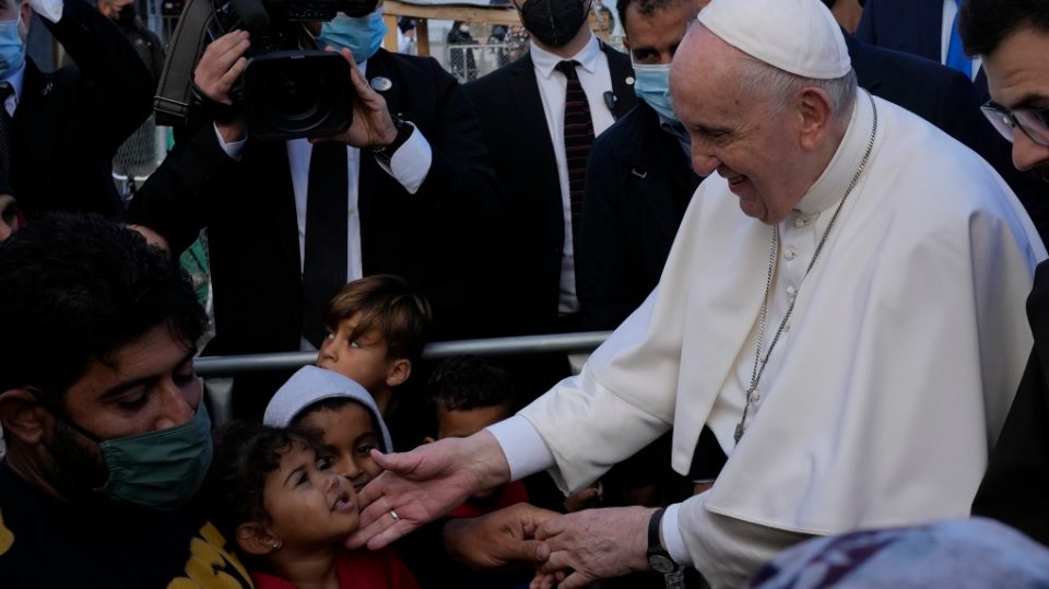 Let us stop this shipwreck of civilization: Pope Francis at Lesbos refugee camp