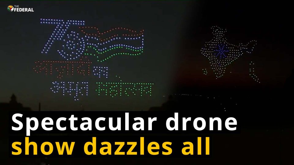 1,000 Made-in-India drone display at Beating Retreat ceremony