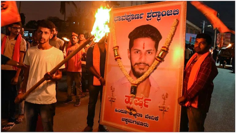 6 held for Bajrang Dal member’s murder; curfew extended in Shivamogga