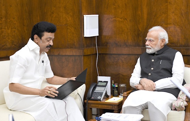 Stalin meets Modi, seeks Centres nod to provide humanitarian aid to Lankan Tamils