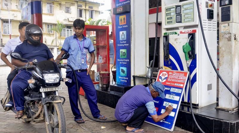 Fuel price hike: Sena MP asks EC to hold state polls; Congress drums up protest