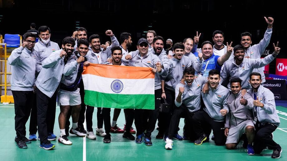 Indian badminton team scripts history, wins Thomas Cup for first time