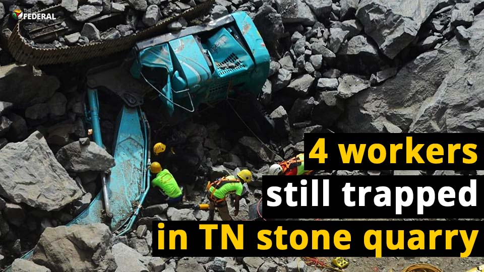 4 workers trapped in stone quarry in TNs Tirunelveli