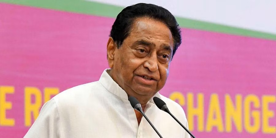 MP Cong office decorated with saffron flags; Kamal Nath asks is bhagwa BJPs trademark