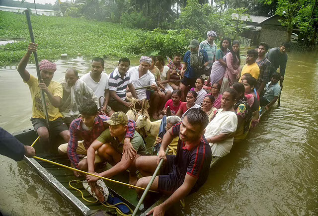 Gushing Brahmaputra cuts into land mass in Dibrugarh; villagers seek immediate help