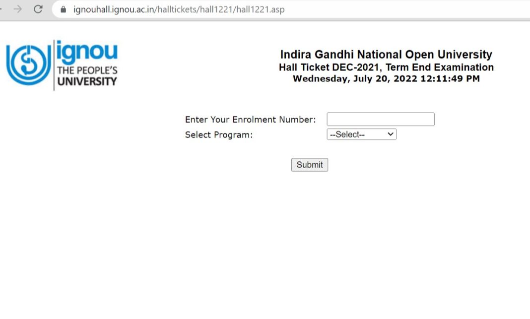 IGNOU TEE June 2022 Hall Ticket Released; Here's How To Download ...