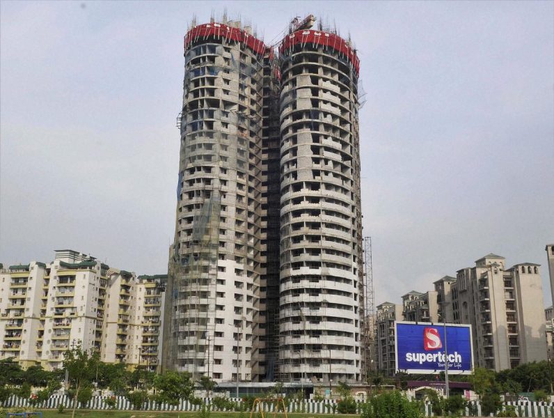 Twin towers demolition day in Noida: Drones banned