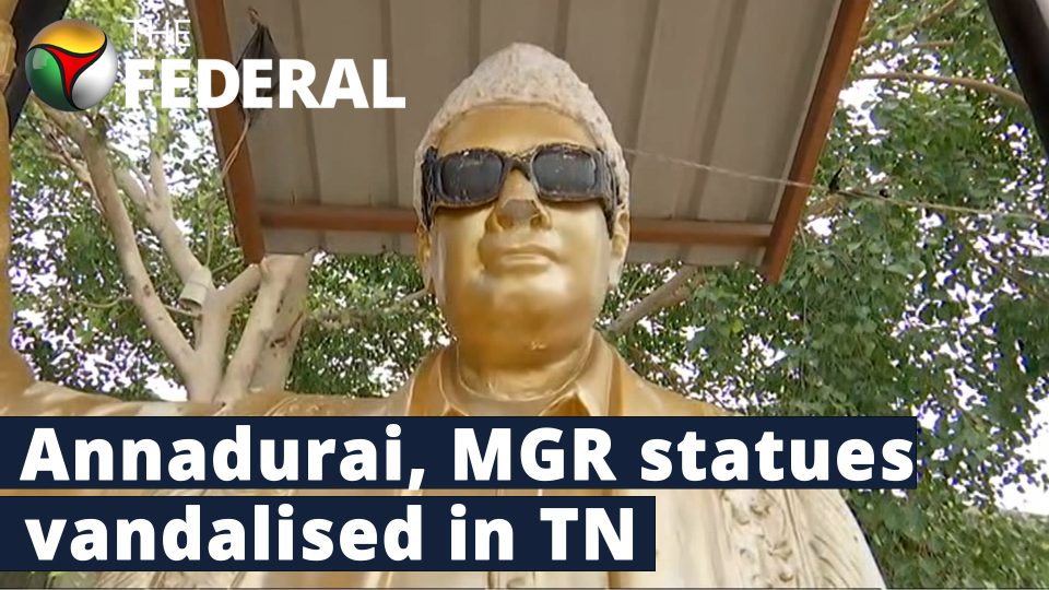 Statues of Dravidian leaders defaced in TN over A Raja’s remarks
