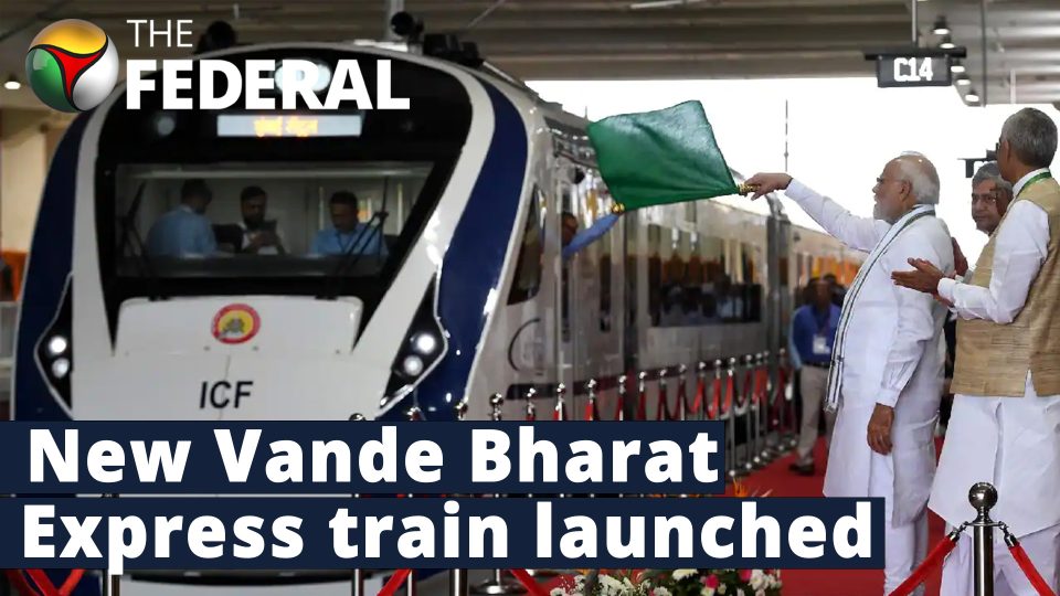PM Modi flags off Gandhinagar-Mumbai Vande Bharat Express train