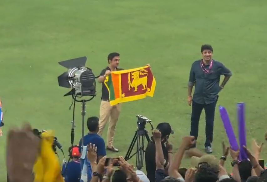 Gautam Gambhir Sri Lanka flag