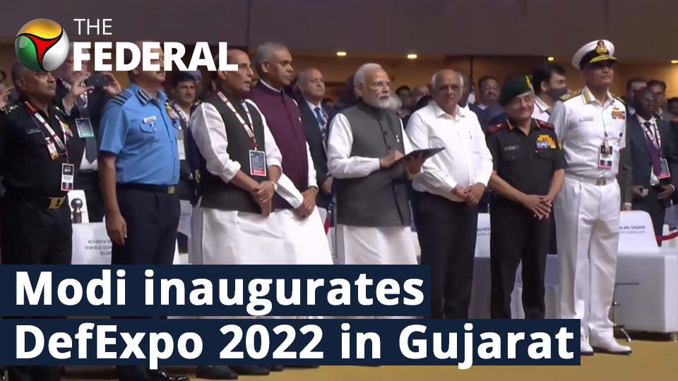 Modi lays foundation stone for new air base at Gujarat DefExpo 2022