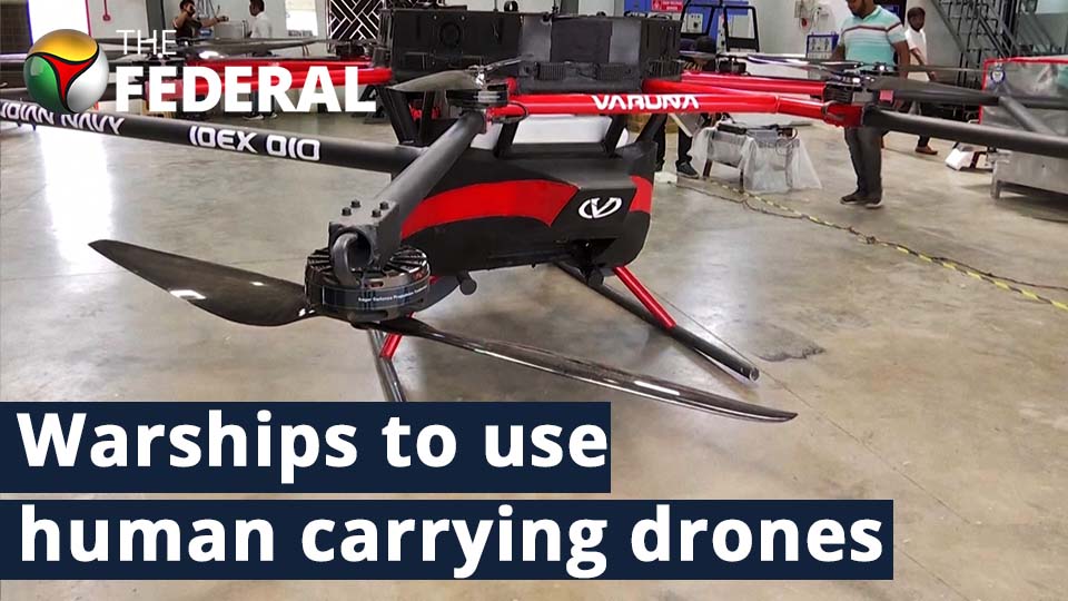 Human carrying drones to be used in navy to ferry personnel and cargo
