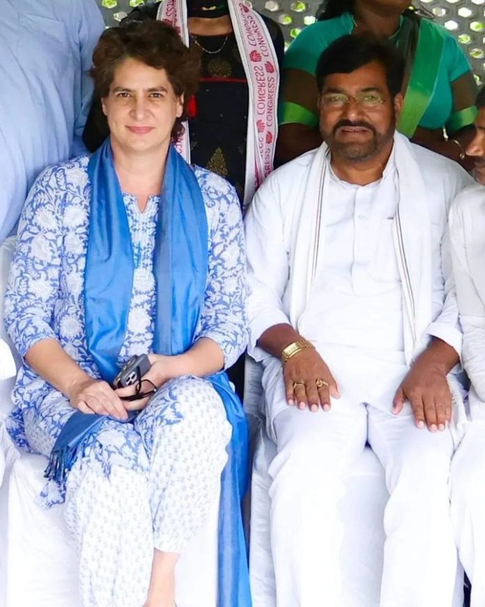 brijlal khabri with priyanka gandhi, UP Congress
