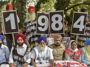 1984 Sikh riots protest Delhi