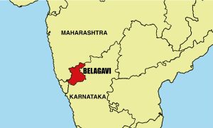 Belagavi map, between Karnataka and Maharashtra