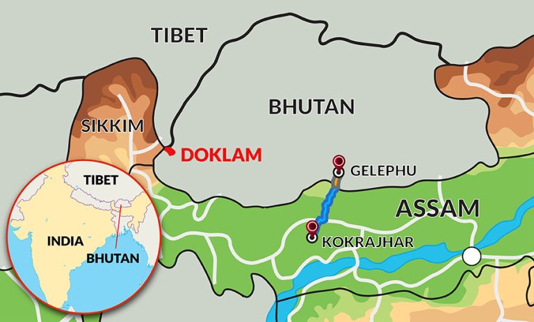 To Bhutan By Rail India Seeks To Boost Border Ties Counter China S   Bhutan Map2 01 1 768x464 