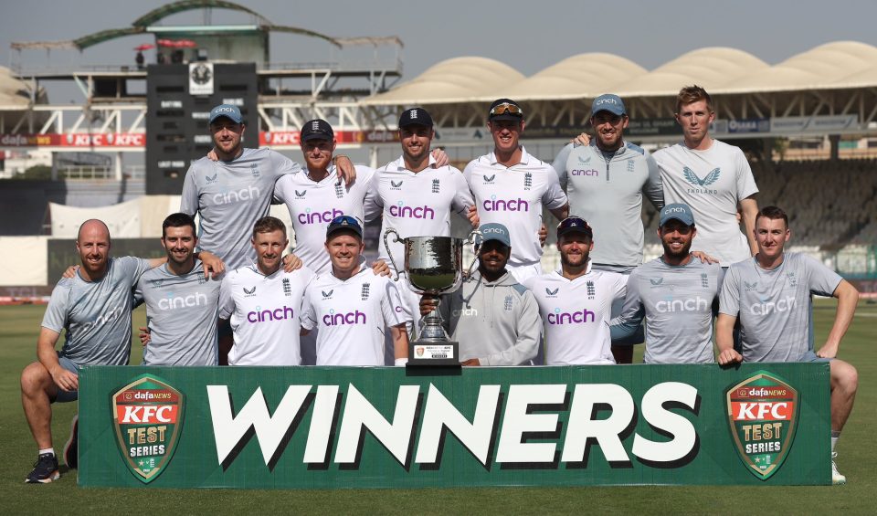 England cricket team won 3-0 in a Test series against Pakistan
