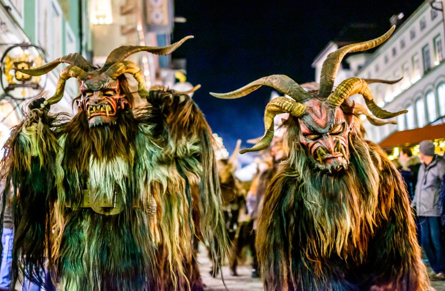 Christmas traditions, Krampus, Belfana the witch, Santa Claus, Christmas eve