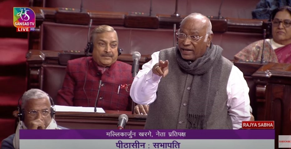 Mallikarjun Kharge, Rajya Sabha row