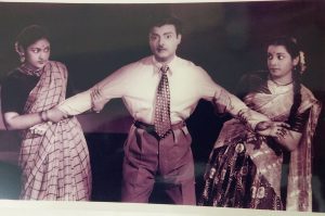 Jamuna in 'Missiyamma' with Gemini Ganesan and Savitri 