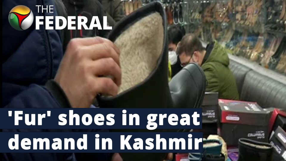 Kashmir: Fur shoes in great demand after fresh snowfall