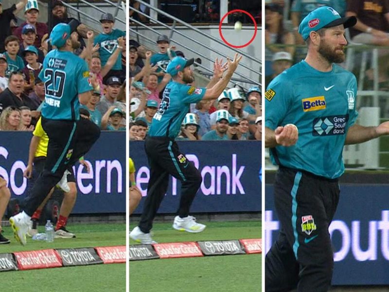 Michael Neser took a controversial catch in a Big Bash League match on Sunday.