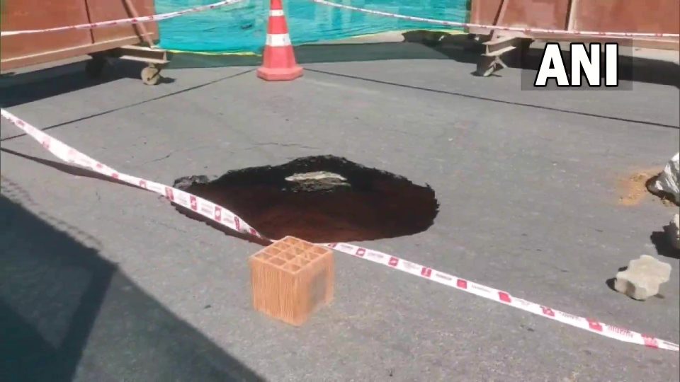 Bengaluru road caves in