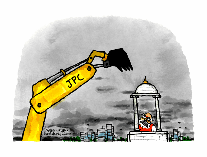 Cartoon Modi JPC Adani