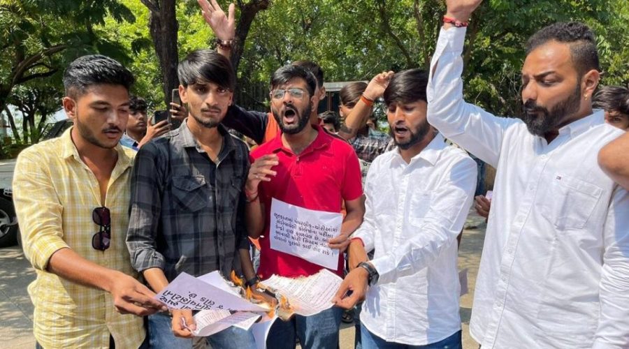 Gujarat exam paper leak protests