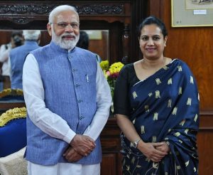 Modi with Ashwini Puneeth Rajkumar