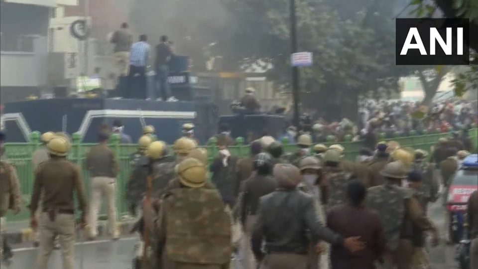 Haryana employees demanding OPS restoration dispersed with water cannons, tear gas