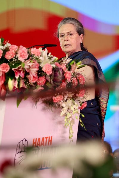 Sonia Gandhi, Congress plenary, Raipur, Chhattisgarh