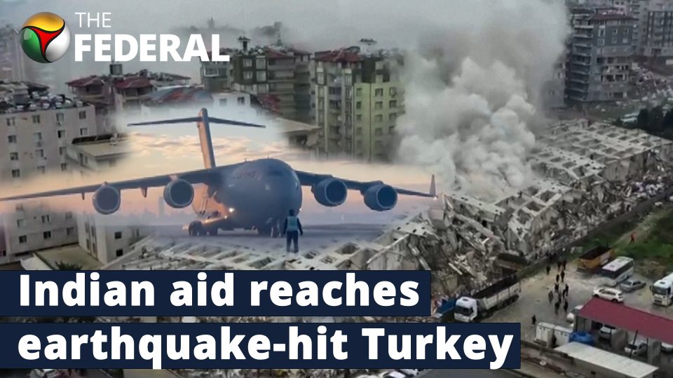 First Indian C17 flight reaches Adana with rescue personnel, relief materials