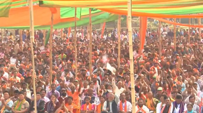A BJP rally in Tripura