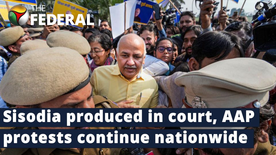 Manish Sisodia produced in CBI court as nationwide AAP protests continue