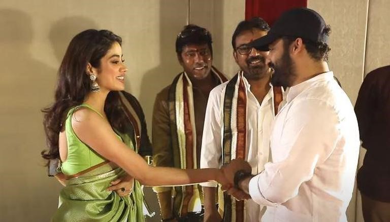 NTR Jr, Janhvi Kapoor film takes off with Rajamouli giving clap for first shot