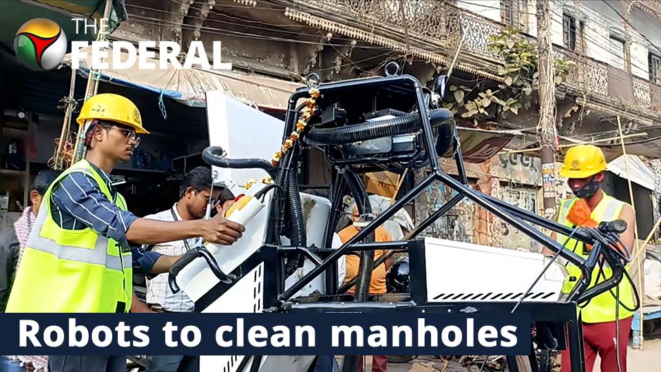 Prayagraj has deployed three robotic machines for cleaning manholes