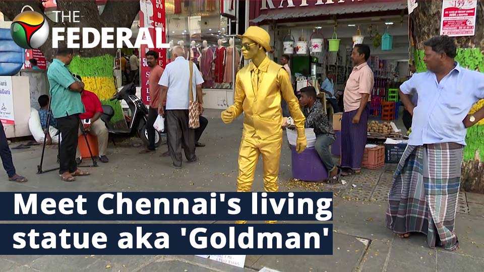 Gold statue man aspires to become movie star