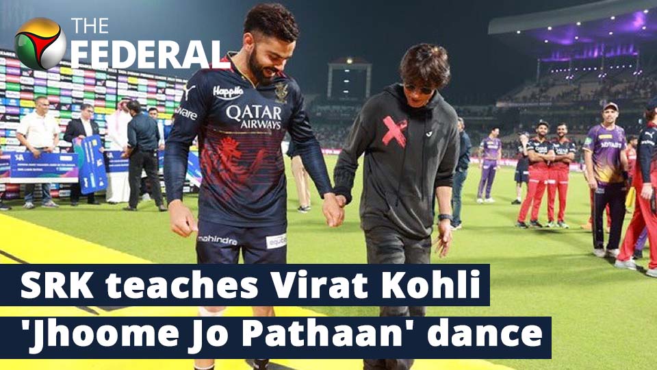 IPL 2023: Shah Rukh Khan teaches Virat Kohli Jhoome Jo Pathaan dance step