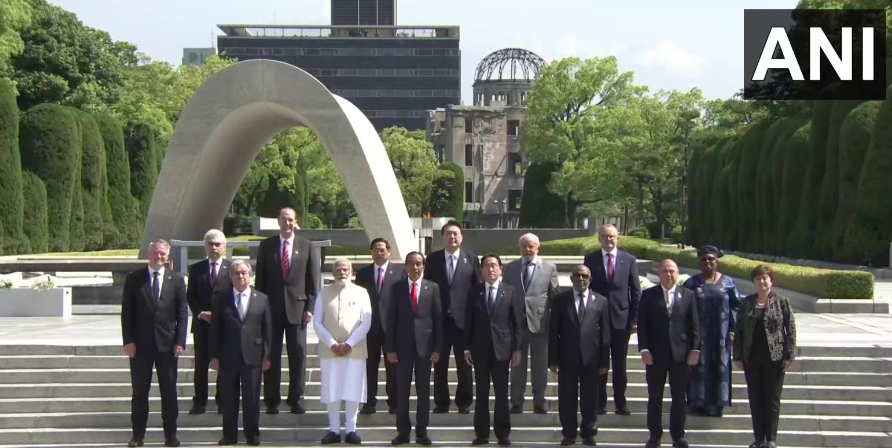 PM Modi pays floral tributes at Hiroshima Peace Memorial Park