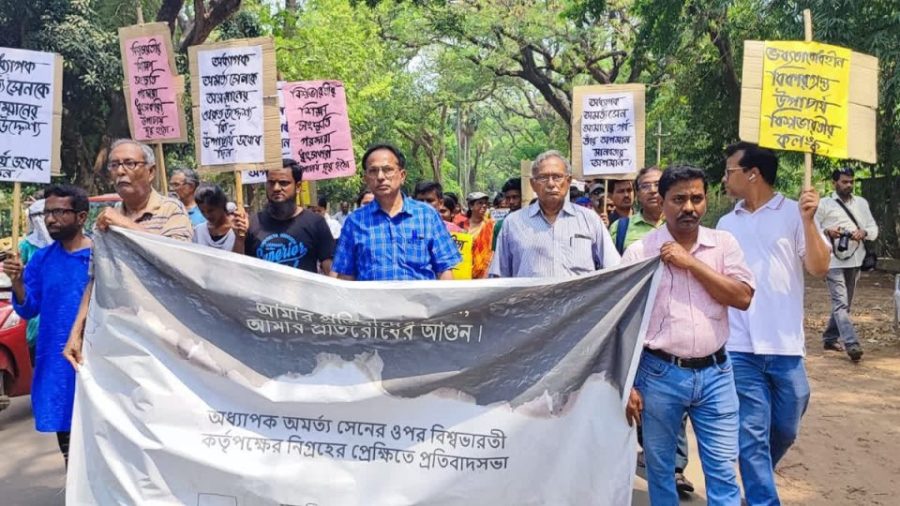 Amartya Sen house protest, Santiniketan
