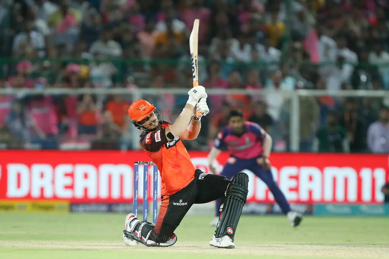 Abdul Samad, last-ball six, RR vs SRH, IPL 2023