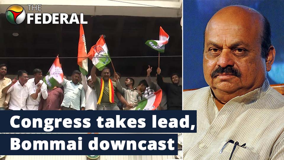 Karnataka Election results | Congress close to victory, Basavaraj Bommai downcast