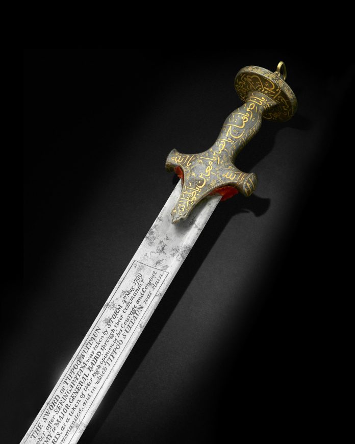 Tipu Sultan bedchamber sword