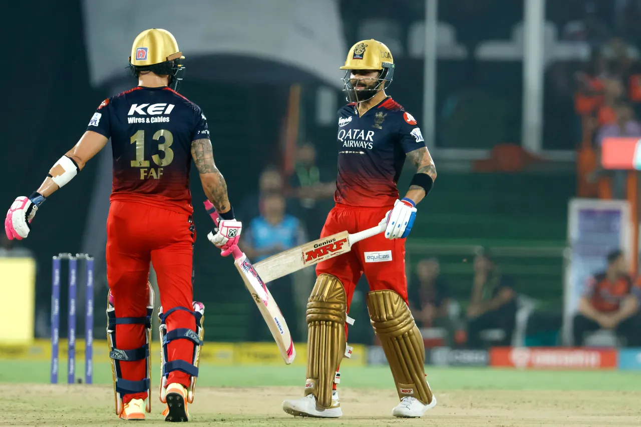 Faf du Plessis and Virat Kohli, SRH vs RCB, IPL 2023