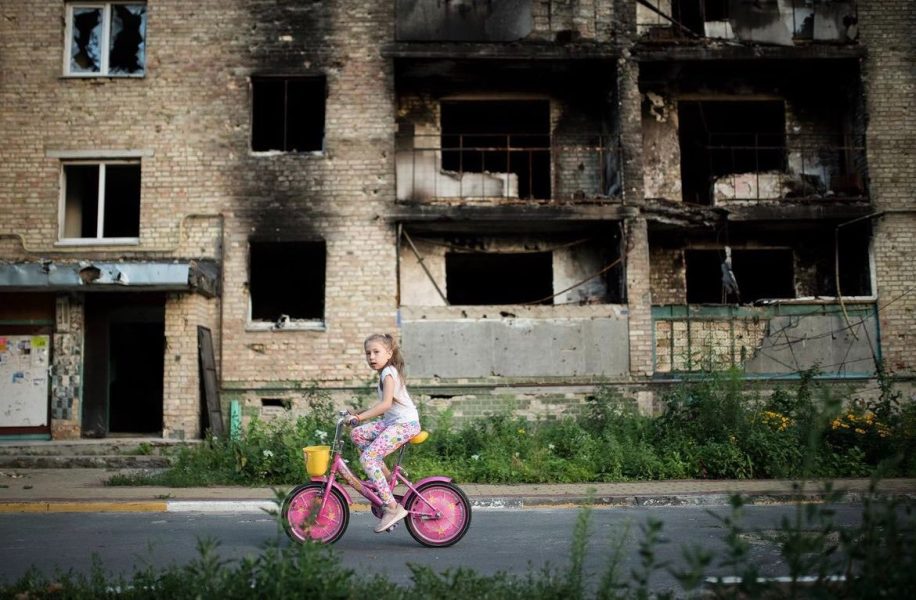 Children war conflict zone Ukraine